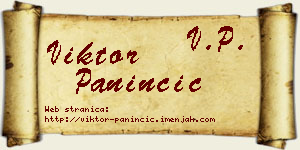 Viktor Paninčić vizit kartica